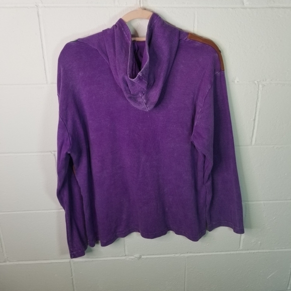 Vtg Rising Tide patchwork hippie hoodie - Picture 3 of 8